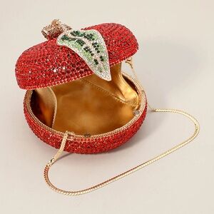 Elegant Red Crystal Clutch